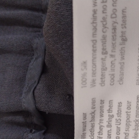 Eileen Fisher Gray Silk Georgette Crepe Tapered Ankle Pants Size S - Picture 7 of 10